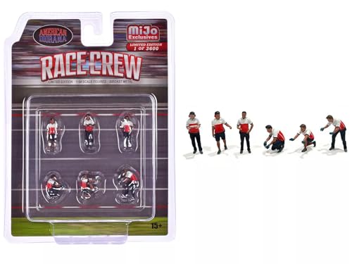 Race Crew Mechanic American Diorama figurine 1/64 pour décor de garage miniature