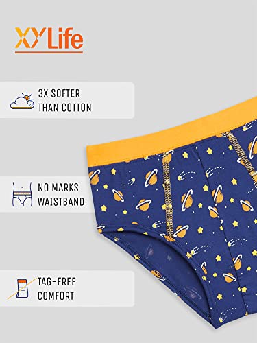 Image of XY Life Astro Modal Briefs for Boys, Relaxed Fit, Printed