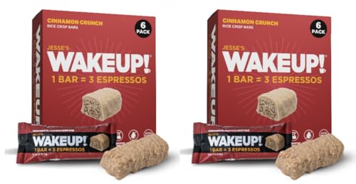 Image of WAKE UP! Cinnamon Crunch Bars, 3 Espressos, 2 Pack (12 Bars)