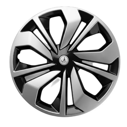 16 Inch Wheel Cover for car Set of 4 Black & Silver Wheel Caps | Fashionable FRONX Pattern Hub Caps for Cars | Reliable ABS Plastic Rim Covers #1-image-15