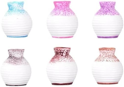 6Pcs Mini Bud Vases - Tiny Resin Flower Vases, Micro Landscape DIY Decor, Moss Succulent Ornaments, Fairy Garden Accessories, Home Tabletop Decoration, Gift for Plant Lovers