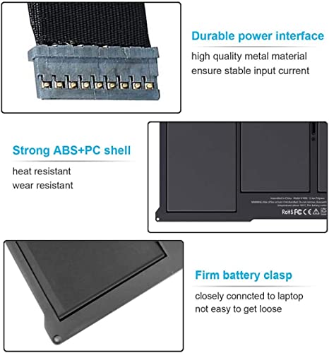 Image of Laptrix Laptop Battery for Compatible A1466 A1496 1466 1496 Mac /Book Air 13 Inch [2010 2011 2012 2013 2014 2015 2016 2017 Years] A1369 A1377 A1405