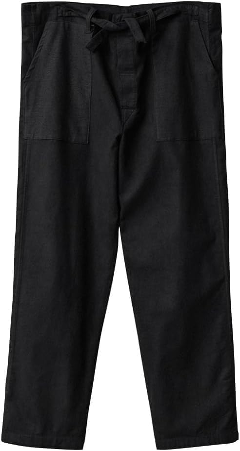 実物 デッドストック 米軍 ヴィンテージ HOSPITAL フランネル パンツ BLACK染め