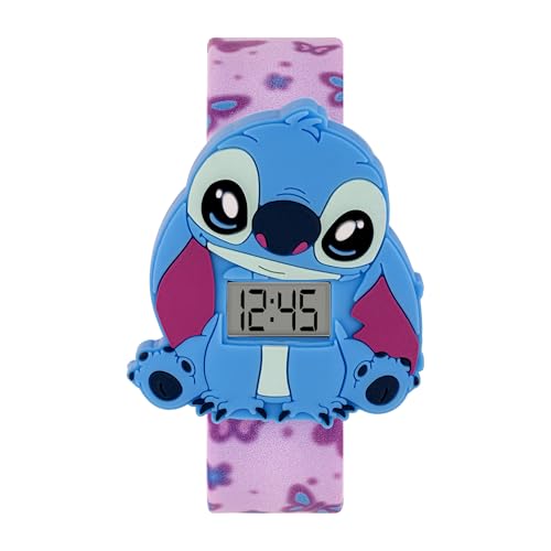 Disney Stitch Montre numérique à bracelet à clap papillon pour enfants LAS4140