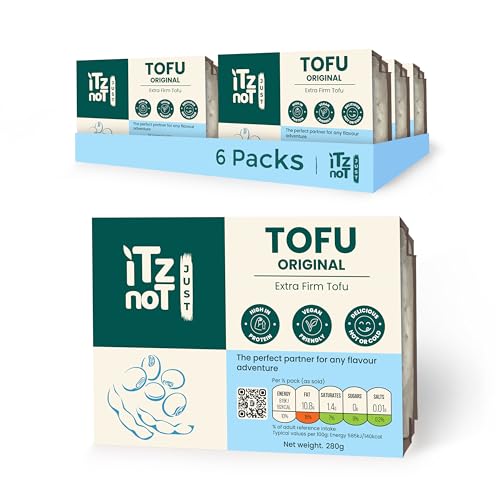 iTz noT JUST TOFU Original (Pack of 6 x 280g) | Vegan Tofu Block | High Protein Plant-Based Food | Nigari Coagulated | Gluten-Free & Low Fat | Versatile Cooking Ingredient for Healthy Meals