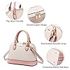 Small-Crossbody-Bags-for-Women-Classic-Double-Zip-Top-Handle-Dome-Satchel-Bag-Shoulder-Purse Small Crossbody Bags for Women Classic Double Zip Top Handle Dome Satchel Bag Shoulder Purse Pink&Beige