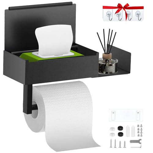 Recopilación de Accesorios para Baño Home Depot Top 5. 47 Portarrollos Papel Higiénico,Porta Papel Baño de Acero Inoxidable con Estante Extendido,Carga 10LBS,Impermeable y a Rueba de Polvo,Soporte Papel con 4 Ganchos,Sin Taladro,Apto...