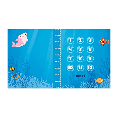 Tapete Cenário para Mesversário de Bebê Fundo do Mar Baby