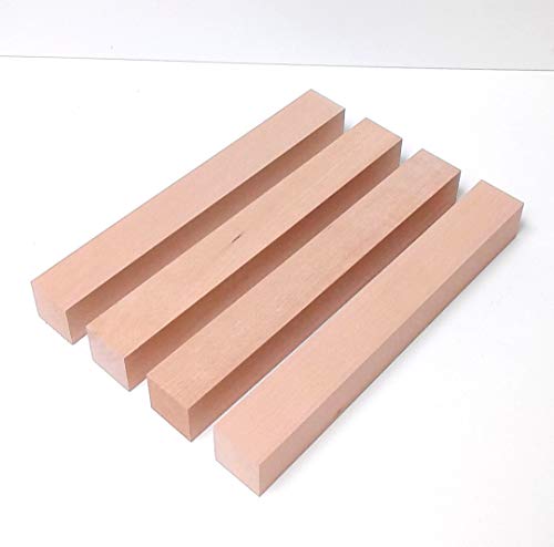 4 Tischfüße Kanthölzer Drechselholz Buche massiv. 6x6cm stark. Hobelware.100-1600mm lang. (58x58x200mm lang.) Cover