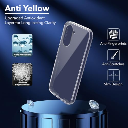 Image of Jkobi Lifetime Anti-Yellow Clear Back Cover Case for Vivo T3 Lite 5G | Vivo Y28s 5G (Sleek Hard Crystal | Shockproof and Camera Protection)