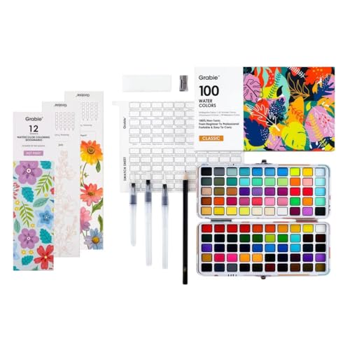 Tobio Mini Watercolor Travel Set – 8-Grid Compact