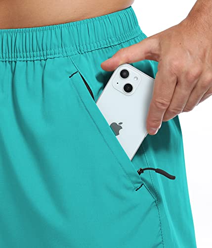 Image of SPOSULEI Men's Athletic Hiking Shorts Water Resistant Quick-Dry Lightweight Outdoor Sweat Shorts with Zipper Pockets