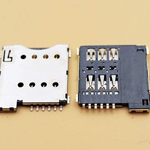 Davitu Electrical Equipments Supplies - 100pcs S0PP-150006-17G Original Micro SIM Jacks Connectors SIM Slot Sockets