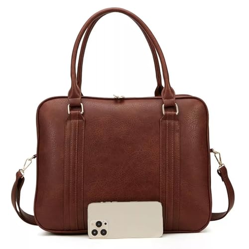 Bolsa Feminina Pasta Executiva para Notebook até 15.6” Reforçada Couro Ecológico para Trabalho, Reun
