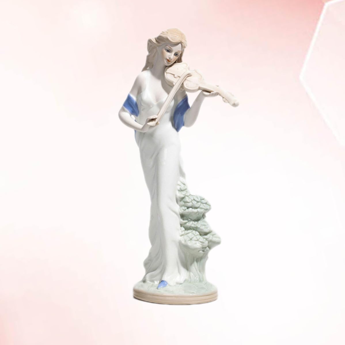 Figura Estatua de Cerámica en Tonos Claros Estilo Europeo para Decoración