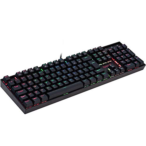 Redragon, Teclado Mecânico Gamer Mitra RGB (Switch Outemu Blue) - Preto