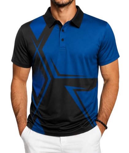 Image of ZITY Golf Polo Shirts for Men Short Sleeve UPF 50+ Athletic Tennis T-Shirt
