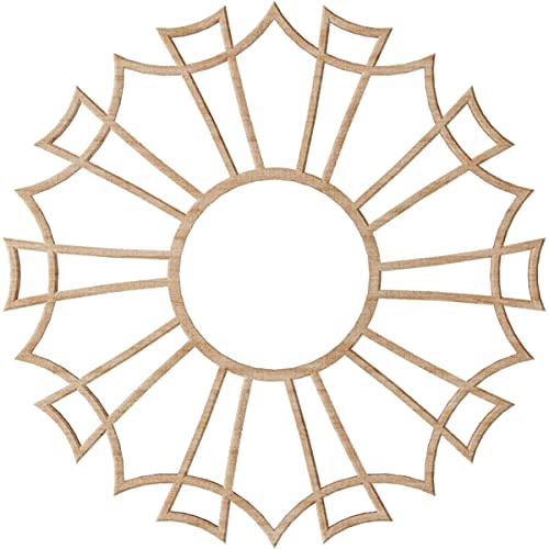 Image of Ekena Millwork 18 inchOD x 6 3 /8 inchID x 3 /8 inchT Augustus Wood Fretwork Pierced Ceiling Medallion, Alder
