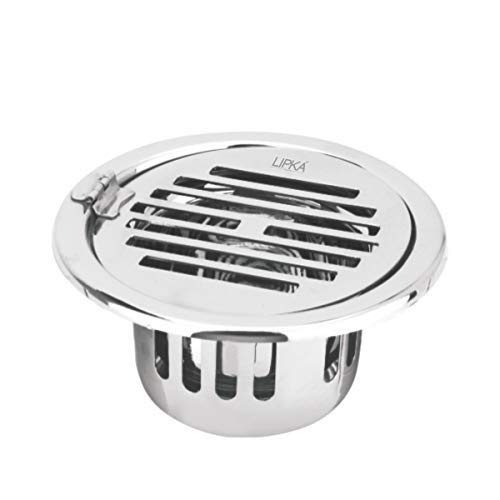 LIPKA Golden Classic Jali Round Floor Drain |304-Grade Stainless Steel |5 x 5 Inches| with Cockroach Trap & Hinge| (B083RC4SS9) Amazon Price History, Amazon Price Tracker