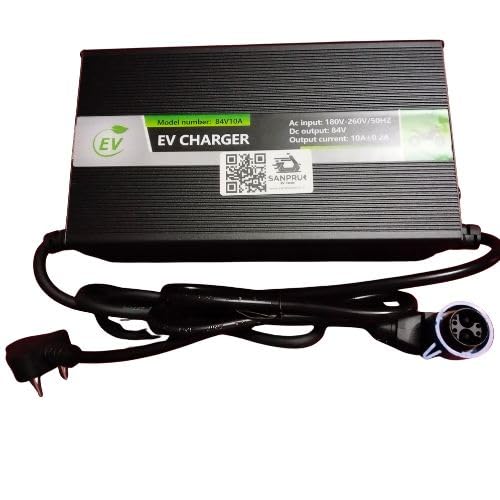 Image of 72V 10Amp (Cut-Off : 84V) Lithium ion Smart EV Charger with Chogori Connector for Okinawa EV, Black