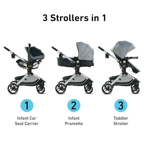 graco modes nest travel system 3-in1 modular carseat stroller combo adjustable slide2me infant car seat carrier to toddler stroller includes the snugride dlx infant car seat sullivan