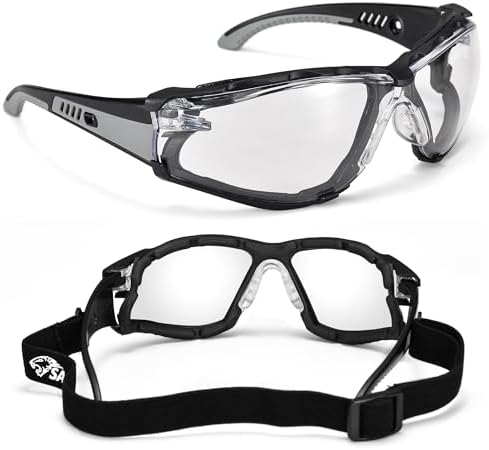 SAFEYEAR lunettes de sécurité de travail transparentes anti-buée,...