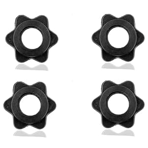 Aczyqws 4 PCS Dumbbell Collars,Dumbbell Clips,Anti Slip Barbell Clips Barbell Collars Hex Dumbbell Screw Ends, Nut Barbell Spin Lock Collars Screw Clamps for Dumbbell Weight Lifting Fitness Training