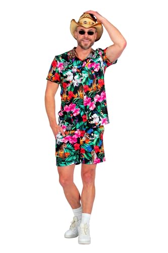 Tenue festival homme légère imprimé jungle pour éviter la chaleur en fête