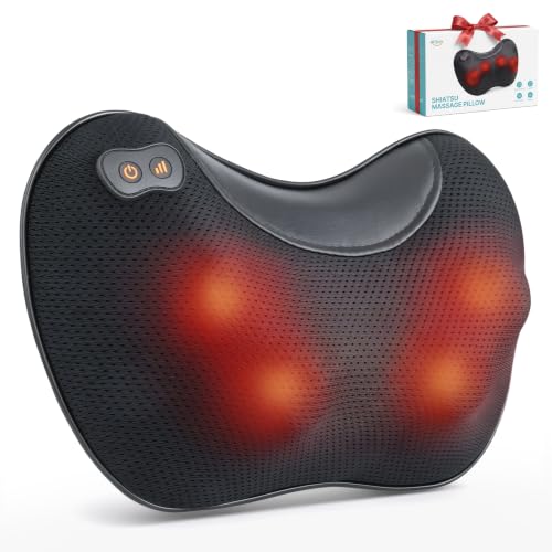 Shiatsu Massagekissen mit Wärme,Nackenmassagegerät für Rücken,Geschenk