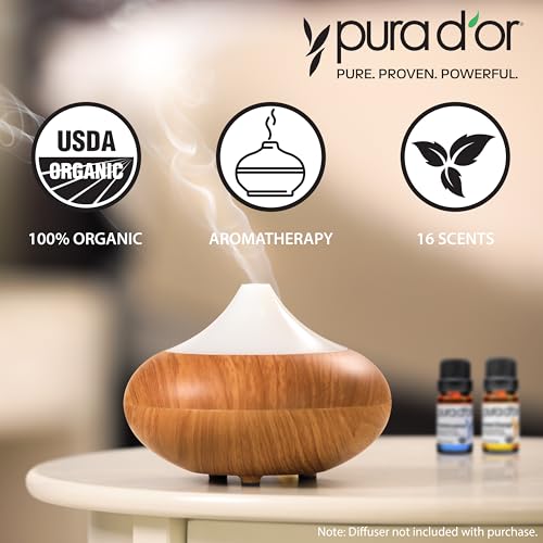 Pura D'Or 84065 Organic Sweet16 Essential Oils Set - 16X 10Ml Wood Box Aromatherapy Gift Set thumb #6