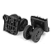 Zoofen Suitcase Wheels Swivel Casters Luggage Wheels Replacement with 4 Screw Holes (W044-B,2 pcs)