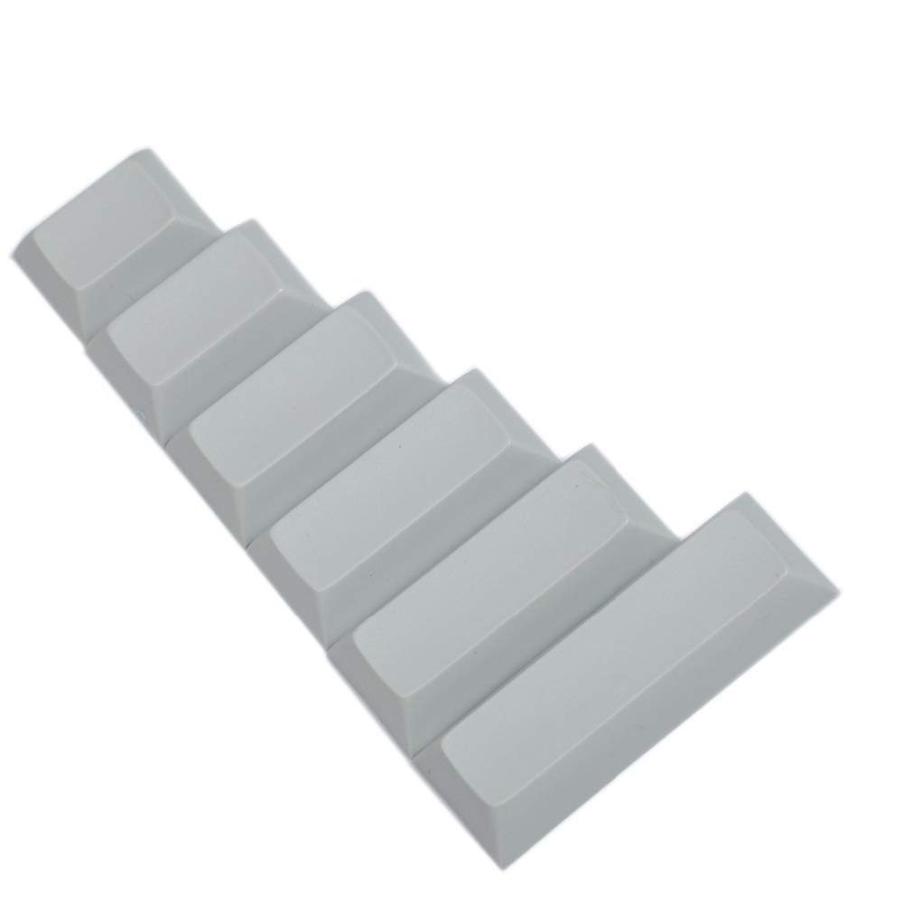 YMDK Customized Blank DSA 1.25 1.5 1.75 2.25 2.75 Keycap 1.4mm PBT for MX Switches Keyboard (4 pcs 1.5u, Light Gray)