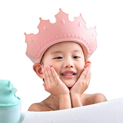 Chapeau Douche Bébé, Visière de Bain Enfant Bébé, Chapeau Douche pour les enfants de 0 à 9 ans, Réglable Visière Bonnets de Bain Pour Enfants Protégez les Yeux et Oreilles des Enfants (rose) Cover