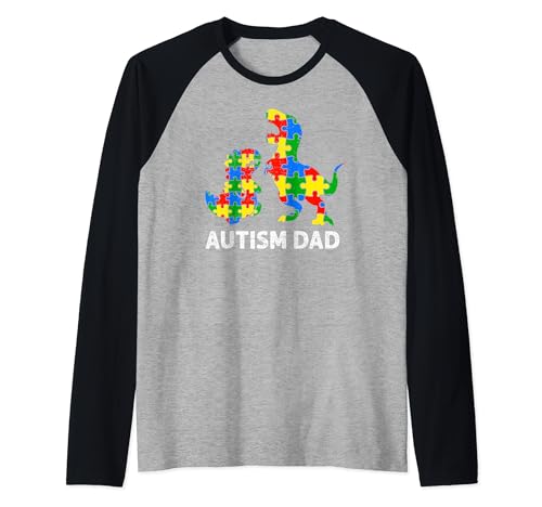 Autism Dad Dinosaurier Lovers Dino Dayddy Autismus Awareness Raglan