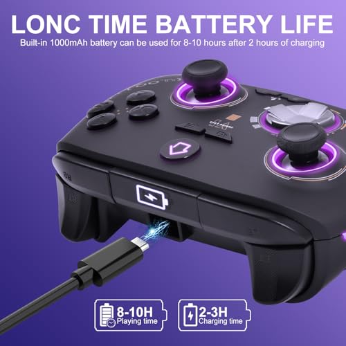 Adhlek Xbox Controller Wireless, Xbox One Controller- Alps Joysticks- Hall Triggers- Easily Pair & Switch Between Devices,Mappable - Turbo- Rgb Light-Compatible With Xbox Series X thumb #5