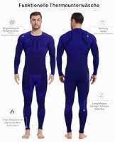 MEETWEE Thermounterwäsche Herren Atmungsaktiv Männer Thermo Funktionswäsche Winter Skiunterwäsche Unterwäsche Thermounterhemd Thermounterhose Base Layer Ski Winter Sport – Ansicht 3