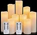 Hausware Flameless Candles Battery Operated Candles H 4" 5" 6" 7" 8" 9" Real Wax Pillar Flickering LED Candle with 10-Key Remote and Timer Control Set of 9 (Ivory Color)
