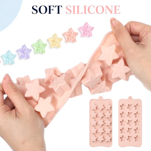 2 Pack Moldes de Silicona para Cubos de Hielo en Forma de Estrella miniatura 3
