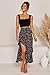 BTFBM Women Boho Floral Print Long Skirt Chic High Low Side Split Ruffle Hem Elastic Waist Swing Maxi Cotton Dress (Z-Black, Small)