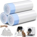 45 Emballages Corbeille remplacée Bags-3 Des rouleaux, Ellenpent Boîte à litière Cat Sacs à déchets pour CH-ICB019 et CH-ICB 020 Boîte automatique à litière pour chats