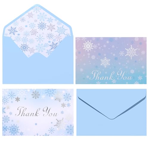 NEWEST 24 Pieces Winter Thank You Cards with...