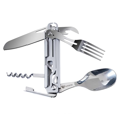 Camping-Utensil-Set-6-in-1-Flatware-Set-Detachable-Cutlery-Folding-SpoonKnifeForkBottle-Opener-Set-for-TravelHiking