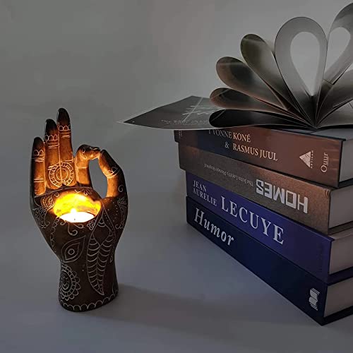 Tvoip Buddha Hand Lotus Resin Candle Holder #TOP30