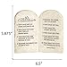 Dicksons 10 Commandments Whitewash Stone Tablet 6 x 6.5 Resin Decorative Wall and Tabletop Sign Plaque