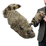 Raccoon Plush, Magic Spring, 9.84 Inch Moving Animal, Realistic Trick Figure, Stage Supplies, Best Usage Accessory for Party Birthday Christmas Entertainment Holiday Home Office and Daily Performance