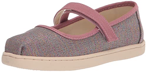 Toms Girls Mary Jane Flat, Raspberry Multi, 11 Little Kid #TOP16