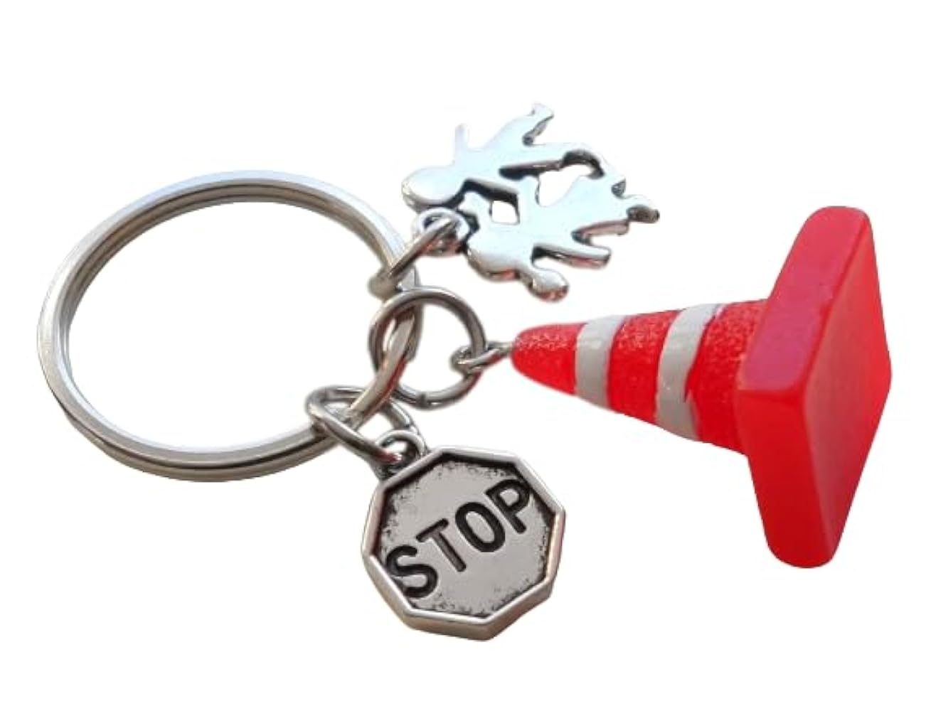 Amazon.com: Crossing Guard Keychain, Red Traffic Cone Charm