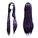 Produktbild Dazone Perücke Damen Lila Lang Glatt Gerade Cosplay Perücke für Frauen/Mädchen/Afro Wig Party/Kostüm ca.100cm