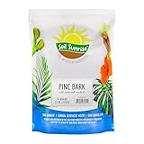 100% Natural Pine Bark Mulch Nuggets (4 Quarts), Small Mulch Chips for Indoor/Outdoor Container Gardening, Ideal for Soil Supplement, Houseplant Mulch, and Terrariums
