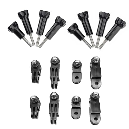 GXGM 16 Pièces Caméra Sport Adaptateur de Montage, accessoires go pro, Perche Support Go Pro Casque Moto, Accessoire Fixation Go Pro, Bras Vis Pince Go Pro